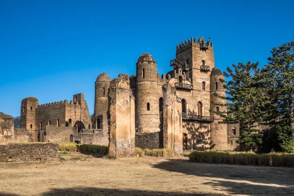 Fasil Ghebbi kale şehir Gondar, Etiyopya içinde kalır — Stok fotoğraf