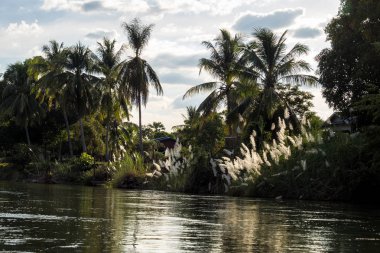 4000 Laos 'ta Mekong Nehri üzerinden Nakasong Adaları bölgesi