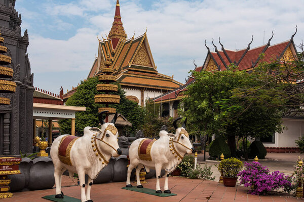 Wat Preah Prom Rath in Siem Reap, Angkor, Cambodia.