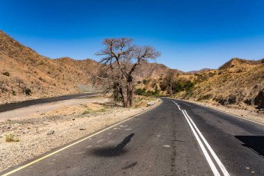Manzaralı Kuzey Etiyopya Simien Dağları Milli Parkı