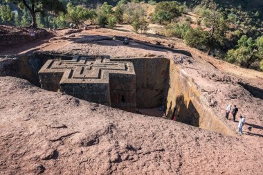 Lalibela, Etiyopya. Ünlü Rock kesme Kilisesi, Saint George - Bete Giyorgis