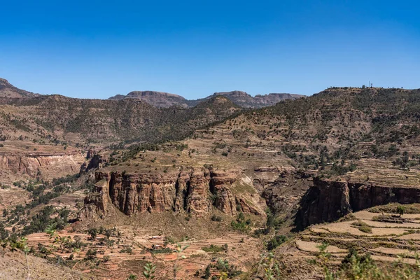 Paisaje en Gheralta en Tigray, norte de Etiopía . — Foto de Stock