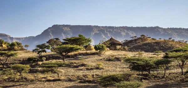 Ландшафт в высокогорье Лалибела, Эфиопия — стоковое фото