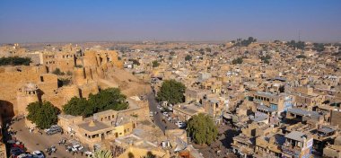 Rajasthan Jaisalmer şehrin güzel görünümü, Kuzey Hindistan