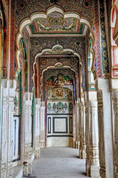 Haveli in Nawalgarh, 西北的 Rawa斯坦邦. — 图库照片