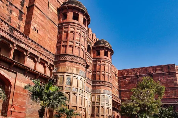 Forte Vermelho de Agra em Agra. Uttar Pradesh. Índia — Fotografia de Stock