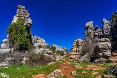 El Torcal de Antequera, Endülüs, İspanya, Antequera yakınlarında, Malaga.