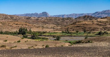 Lalibela, Etiyopya dağlarında manzara