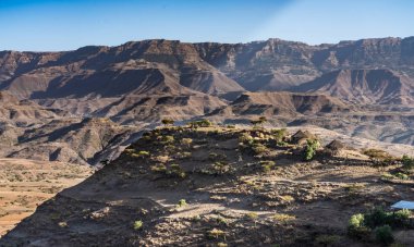 Lalibela, Etiyopya dağlarında manzara