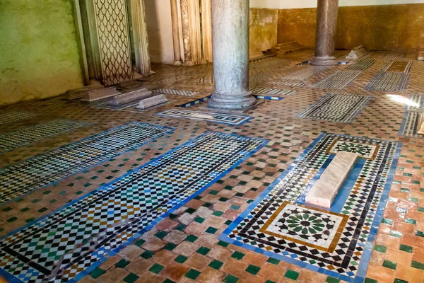 Saadian tombs mausoleum i Marrakech Marocko, Afrika — Stockfoto
