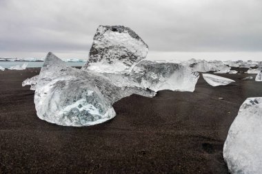 Iceberg at Diamond Beach Joekulsarlon Izlanda, Avrupa