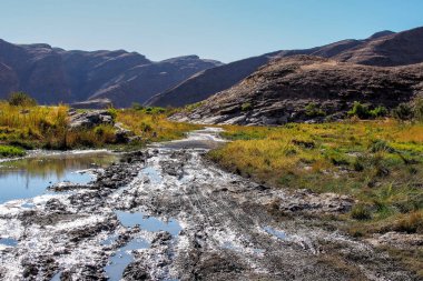 Namibya Wadi Huanib manzara görünümü