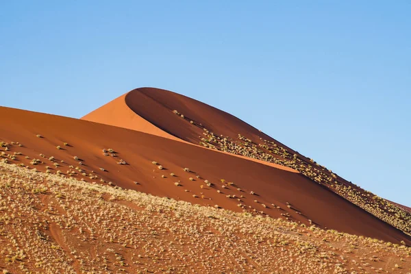 나미비아의 소수스블레이(Sossusvlei)의 팬에 있는 모래 언덕. 아프리카. — 스톡 사진