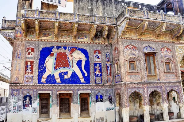 Haveli 在 Fatehpur, Rajasin, 北印度. — 图库照片