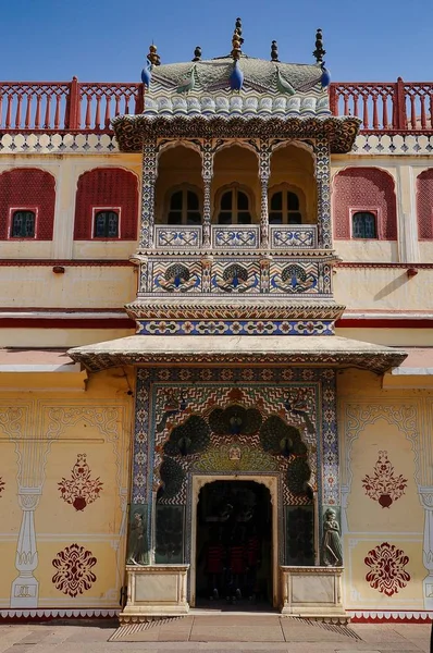 Chandra Mahal Palace, Palácio da Cidade em Jaipur, Rajastão na Índia — Fotografia de Stock