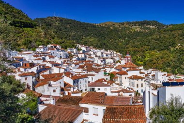 Malaga eyaletinde benarraba beyaz Köyü, Andalusia, Ispanya