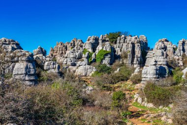 El Torcal de Antequera, Endülüs, İspanya, Antequera yakınlarında, Malaga.