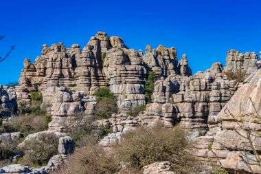 El Torcal de Antequera, Endülüs, İspanya, Antequera yakınlarında, Malaga.