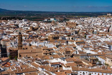 Antequera'daki San Sebastian kilise kulesi, Malaga Eyaleti, Endülüs, İspanya