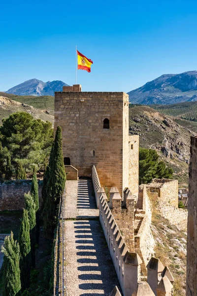 Alcazaba Castillo de Antequera en provincia Málaga. Andalucía, España — Foto de Stock