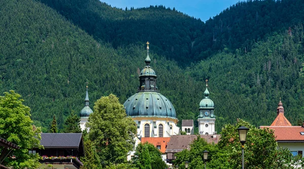 Opactwo Ettal, Kloster Ettal koło Oberammergau w Bawarii, Niemcy. — Zdjęcie stockowe