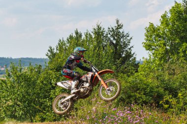 Windsberg, Almanya-29 Haziran 2019: Windsberg 'de Motocross eğitimi