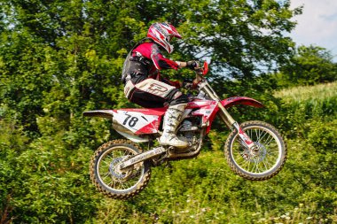 Windsberg, Almanya-29 Haziran 2019: Windsberg 'de Motocross eğitimi