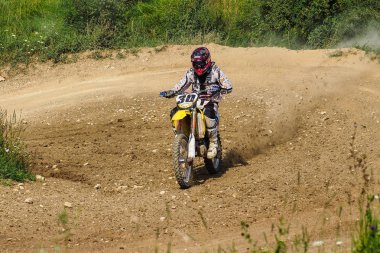 Windsberg, Almanya-29 Haziran 2019: Windsberg 'de Motocross eğitimi
