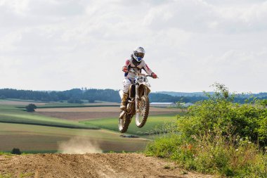 Windsberg, Almanya-29 Haziran 2019: Windsberg 'de Motocross eğitimi