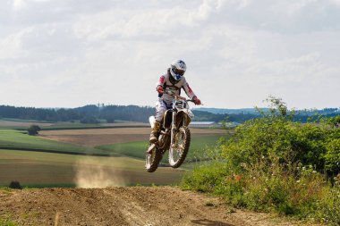 Windsberg, Almanya-29 Haziran 2019: Windsberg 'de Motocross eğitimi