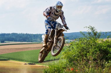 Windsberg, Almanya-29 Haziran 2019: Windsberg 'de Motocross eğitimi