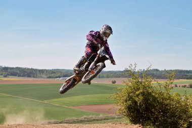 Windsberg, Almanya-29 Haziran 2019: Windsberg 'de Motocross eğitimi