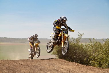 Windsberg, Almanya-29 Haziran 2019: Windsberg 'de Motocross eğitimi