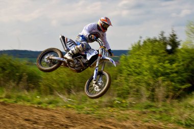 Windsberg, Almanya-29 Haziran 2019: Windsberg 'de Motocross eğitimi