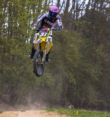 Warching, Almanya-Haziran 29, 2019: Motocross eğitim içinde Warching