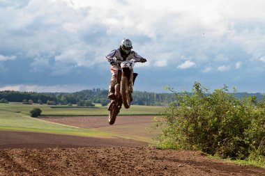 Windsberg, Almanya-29 Haziran 2019: Windsberg 'de Motocross eğitimi