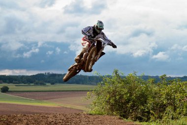 Warching, Almanya-Haziran 29, 2019: Motocross eğitim içinde Warching