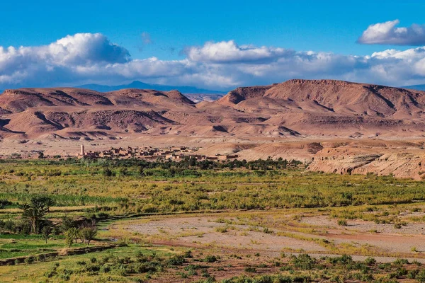 Morocco, High Atlas Landscape. Valley on the road to Ouarzazate