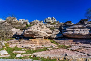 El Torcal de Antequera, Endülüs, İspanya, Antequera yakınlarında, Malaga.