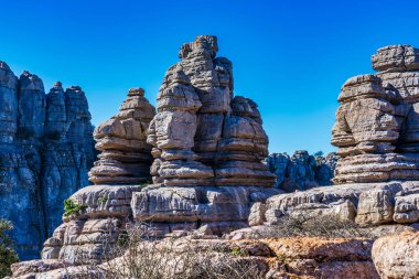 El Torcal de Antequera, Endülüs, İspanya, Antequera yakınlarında, Malaga.