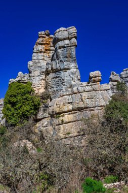 El Torcal de Antequera, Endülüs, İspanya, Antequera yakınlarında, Malaga.