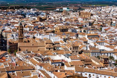 Antequera'daki San Sebastian kilise kulesi, Malaga Eyaleti, Endülüs, İspanya