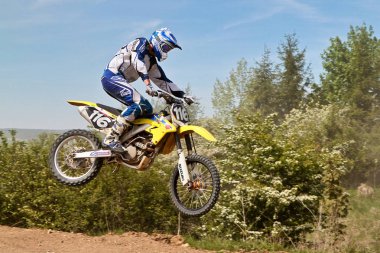 Windsberg, Almanya-29 Haziran 2019: Windsberg 'de Motocross eğitimi