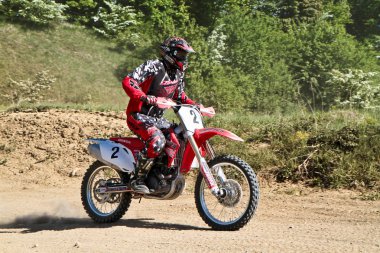 Windsberg, Almanya-29 Haziran 2019: Windsberg 'de Motocross eğitimi