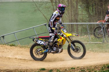Warching, Almanya-Haziran 29, 2019: Motocross eğitim içinde Warching