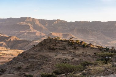 Manzara Lalibela Tigray, Etiyopya, Afrika arasındaki Gheralta