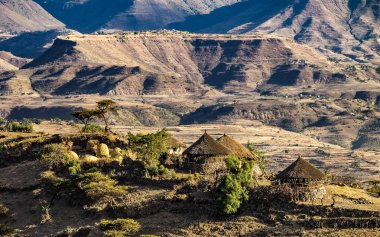 Lalibela, Etiyopya dağlarında manzara