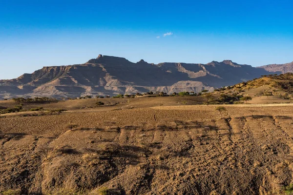 Paisaje en las tierras altas de Lalibela, Etiopía — Foto de Stock