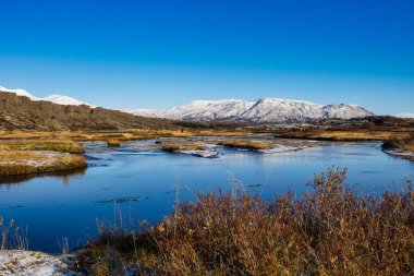 Manzara İzlanda'daki Thingvellir Milli Parkı