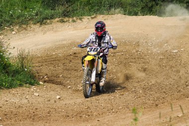 Windsberg, Almanya-29 Haziran 2019: Windsberg 'de Motocross eğitimi